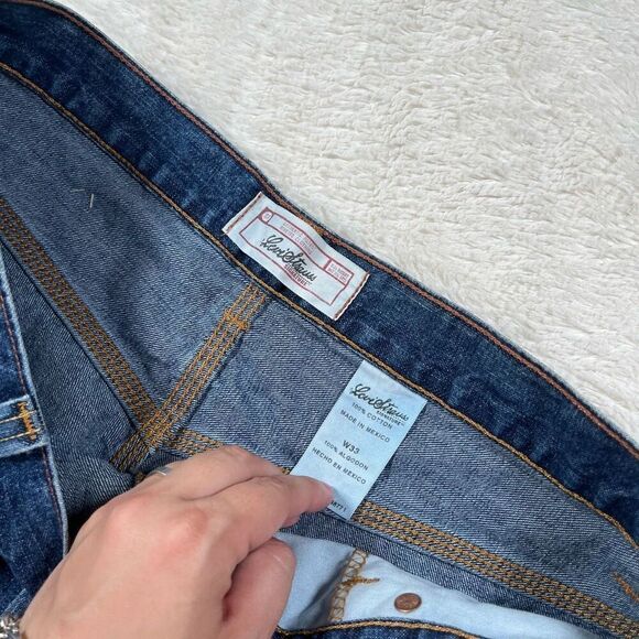 Levi’s Mens Dark Wash Cargo Carpenter Shorts - Picture 3 of 7